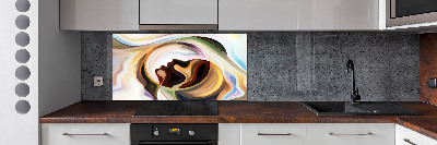 Crédence en verre avec motif Abstraction