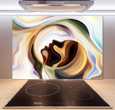 Crédence en verre avec motif Abstraction