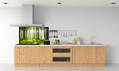 Panneau crédence cuisine Forêt au soleil