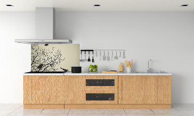 Crédence en verre avec motif Corbeaux dans un arbre