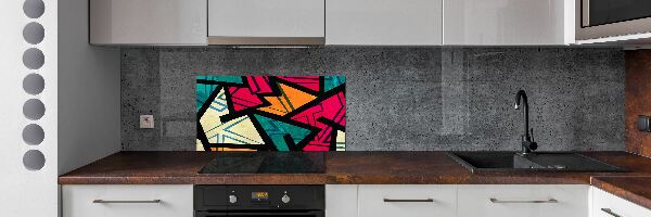 Crédence en verre cuisine Thème géométrique
