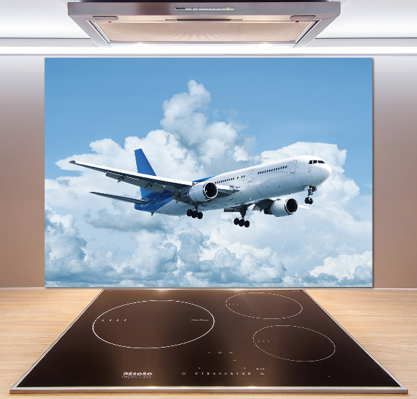 Crédence en verre cuisine Avion dans le ciel