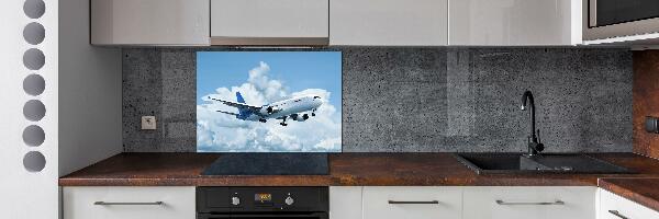 Crédence en verre cuisine Avion dans le ciel