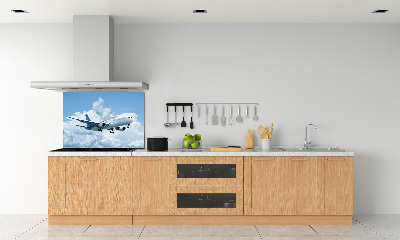 Crédence en verre cuisine Avion dans le ciel