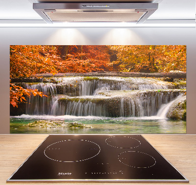Crédence en verre cuisine Chute d'eau en automne