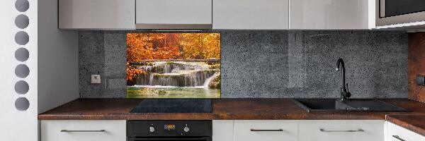 Crédence en verre cuisine Chute d'eau en automne