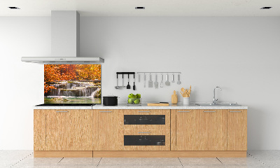 Crédence en verre cuisine Chute d'eau en automne