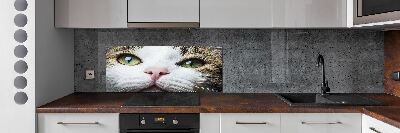 Panneau crédence cuisine Yeux de chat verts