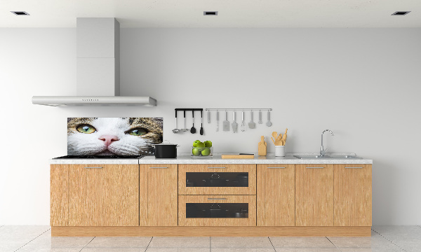 Panneau crédence cuisine Yeux de chat verts
