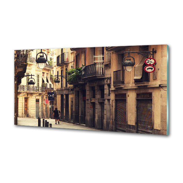Crédence en verre trempé Les rues de Barcelone