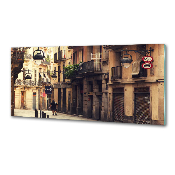 Crédence en verre trempé Les rues de Barcelone