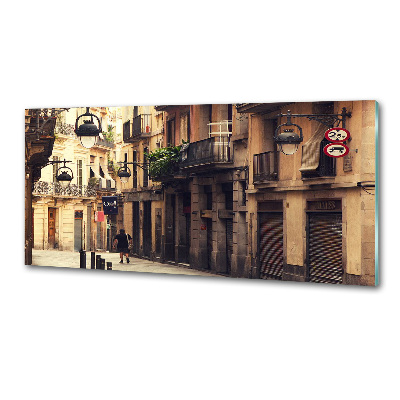 Crédence en verre trempé Les rues de Barcelone