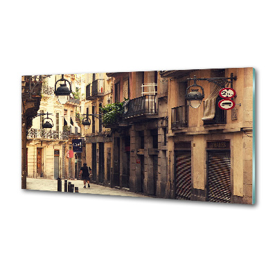Crédence en verre trempé Les rues de Barcelone
