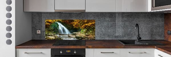 Crédence en verre Chute d'eau dans la forêt