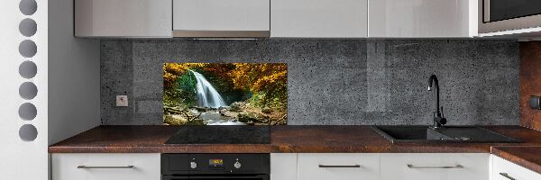 Crédence en verre Chute d'eau dans la forêt