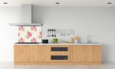 Crédence en verre cuisine Motif floral