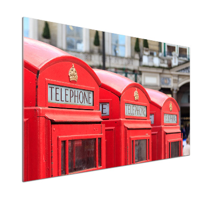 Crédence en verre avec motif Cabine téléphonique