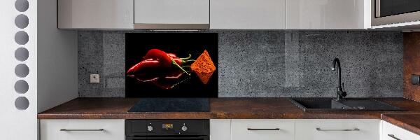 Panneau crédence cuisine Piment et cayenne
