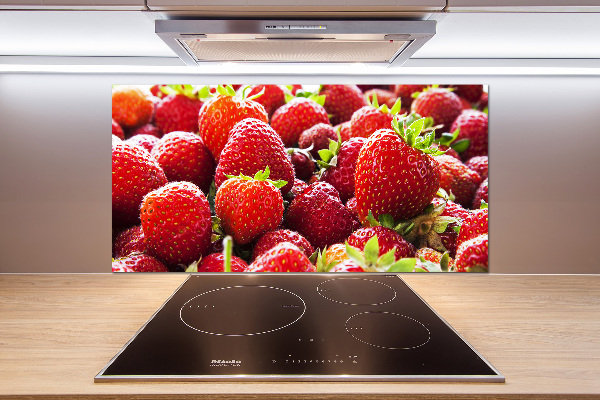 Crédence en verre avec motif Fraises