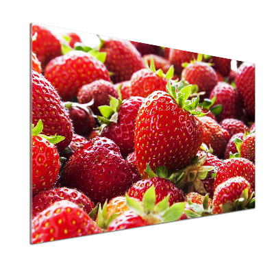 Crédence en verre avec motif Fraises