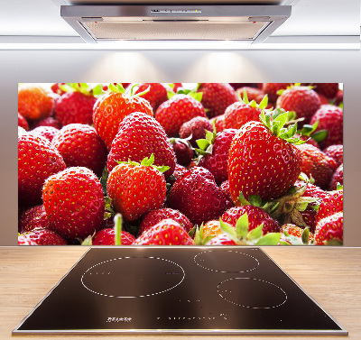 Crédence en verre avec motif Fraises