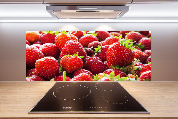 Crédence en verre avec motif Fraises