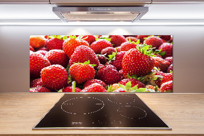 Crédence en verre avec motif Fraises