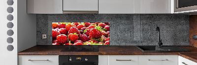 Crédence en verre avec motif Fraises