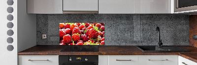 Crédence en verre avec motif Fraises