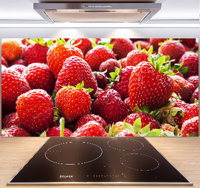 Crédence en verre avec motif Fraises