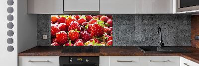 Crédence en verre avec motif Fraises