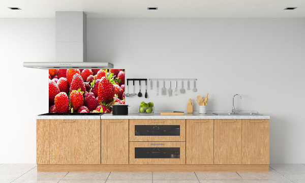 Crédence en verre avec motif Fraises