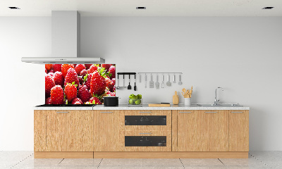 Crédence en verre avec motif Fraises