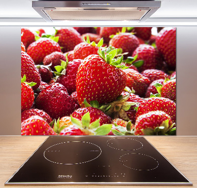 Crédence en verre avec motif Fraises
