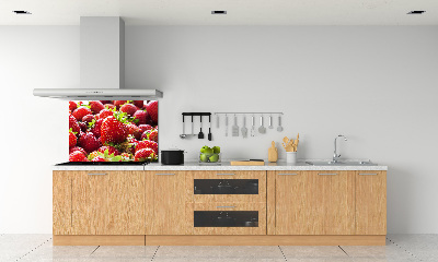 Crédence en verre avec motif Fraises