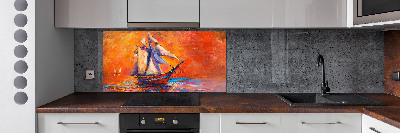Crédence de cuisine en verre Bateau spatial