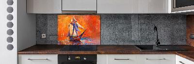 Crédence de cuisine en verre Bateau spatial