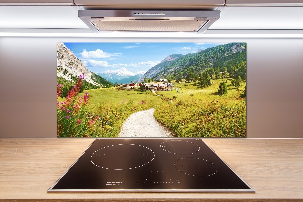 Panneau crédence cuisine Pâturage dans les Alpes