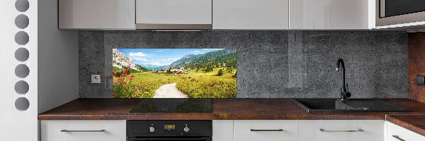 Panneau crédence cuisine Pâturage dans les Alpes