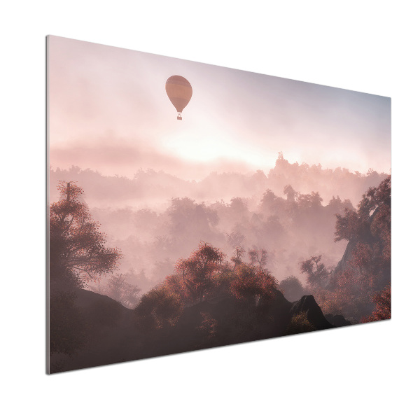 Panneau crédence cuisine Ballon au-dessus de la forêt