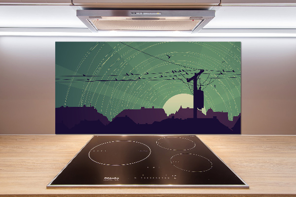 Crédence cuisine en verre Oiseaux de la ville