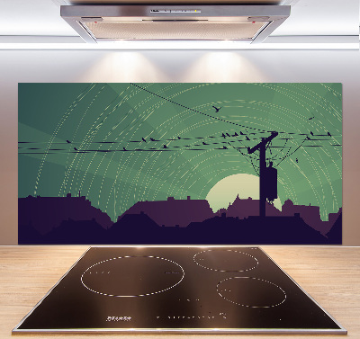 Crédence cuisine en verre Oiseaux de la ville