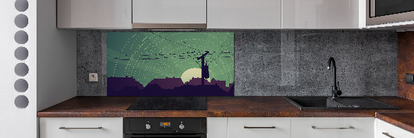 Crédence cuisine en verre Oiseaux de la ville