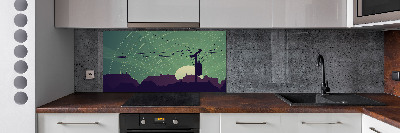 Crédence cuisine en verre Oiseaux de la ville
