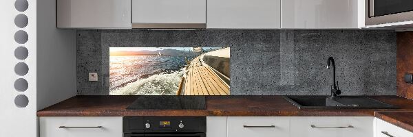 Crédence en verre avec motif Voilier en mer