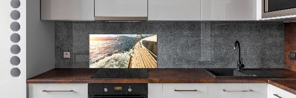 Crédence en verre avec motif Voilier en mer