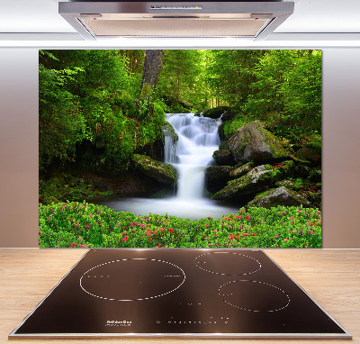 Verre pour crédence Chute d'eau dans la forêt