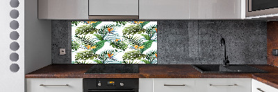 Panneau crédence cuisine Feuilles de monstera exotique