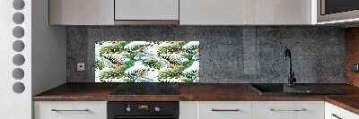Panneau crédence cuisine Feuilles de monstera exotique