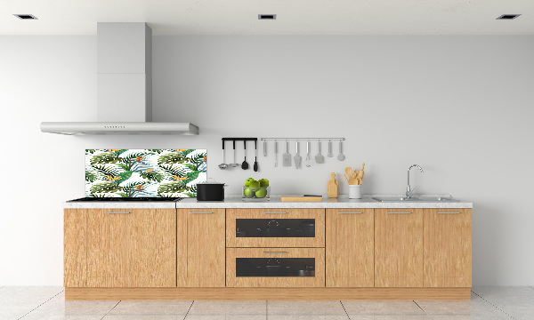 Panneau crédence cuisine Feuilles de monstera exotique
